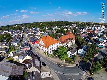 Blick auf die Stadt (Selbitz, Frankenwald)