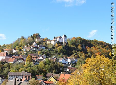 Blick auf die Burg (Egloffstein, Fränkische Schweiz)