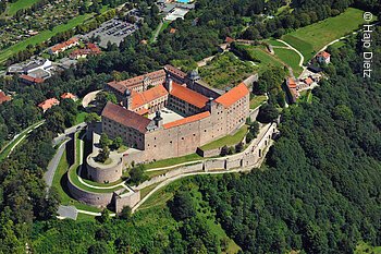 Kulmbach, Plassenburg, Luftaufnahme