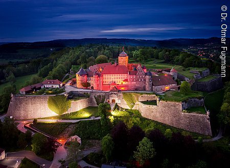 Festung Rosenberg mit Flugmann-Beleuchtung
