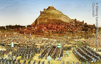 Diorama zur Belagerung und Zerstörung Kulmbachs am 26.11.1553